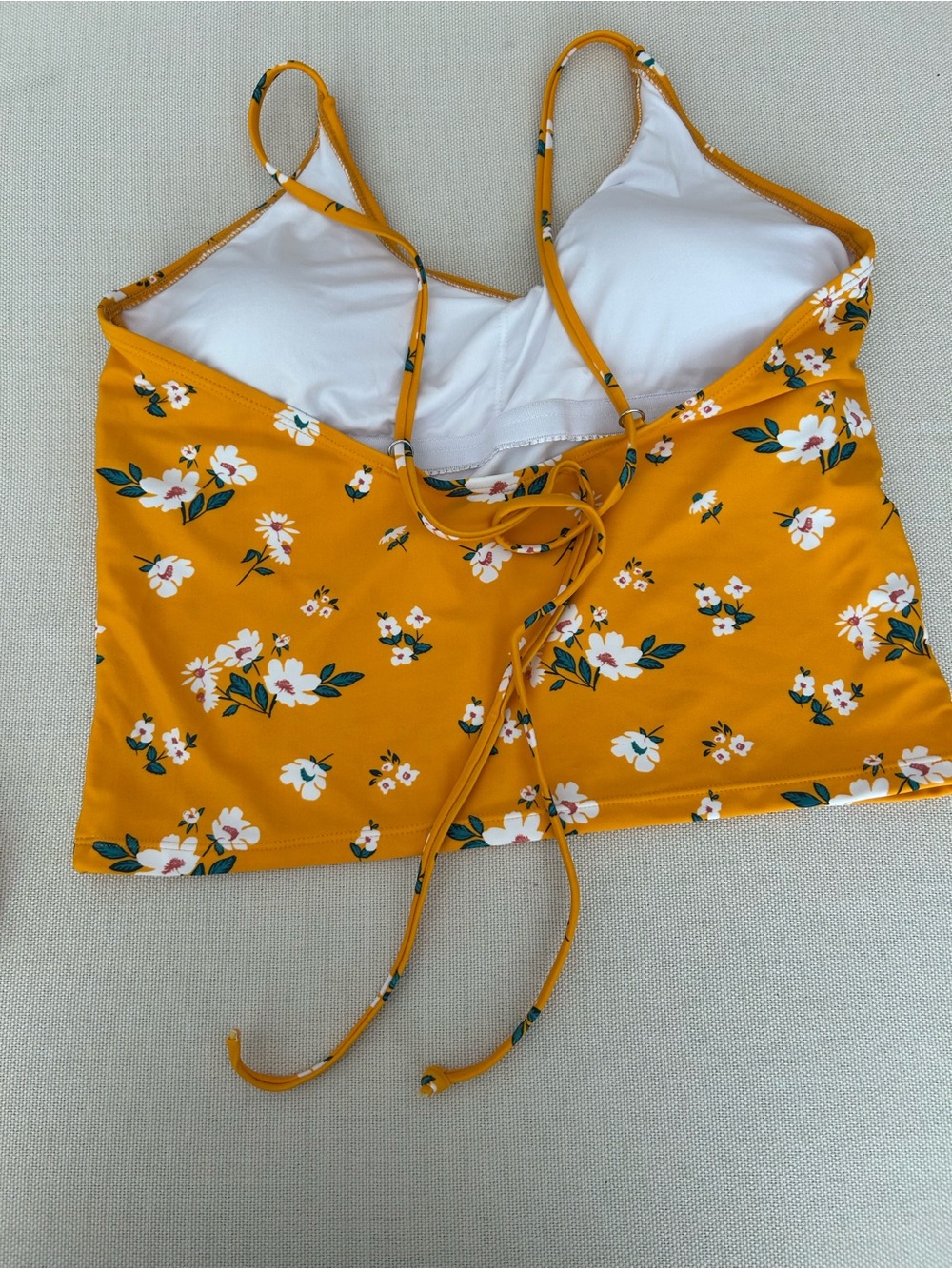 Coral Reef Yellow-Trim One-Piece Swimwear - Picture 4 of 5